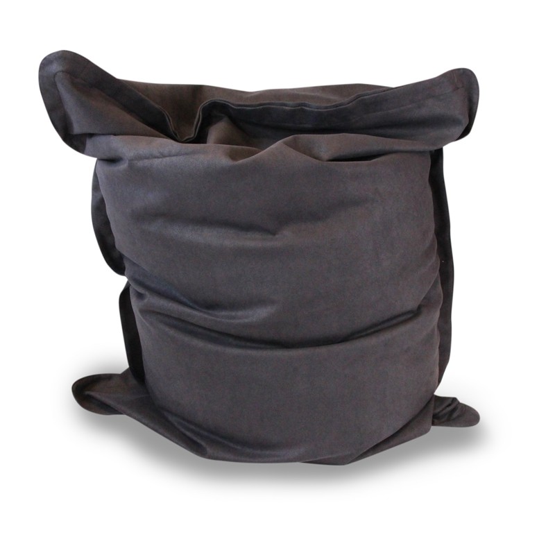 Pouf cuir noir