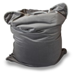 Pouf velour anthracite