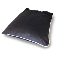 Pouf velour noir