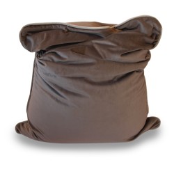Pouf tissu suédine